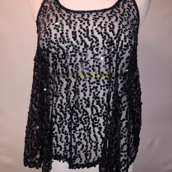 American Rag black sequin sparkly top. - Picture 8 of 8